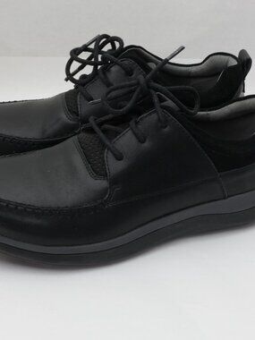 Propét Pryce Oxford Leather Shoe Men 's 10.5 M (D) Black MCA072L Comfort